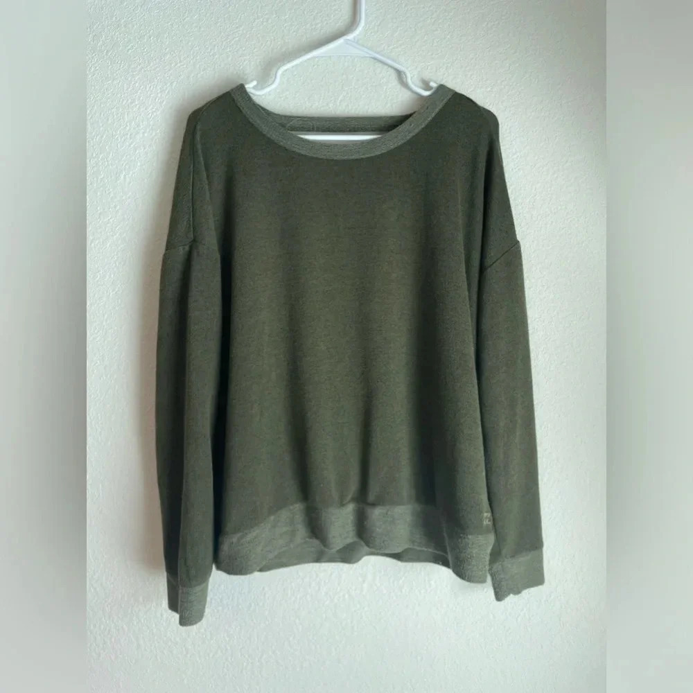 Billabong women’s olive green long sleeve backless sweatshirt size M - Picture 8 of 8